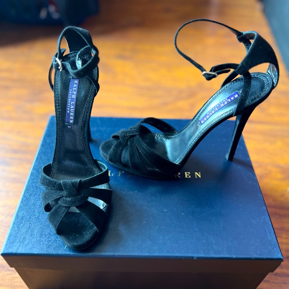 Ralph Lauren jemima suede heels